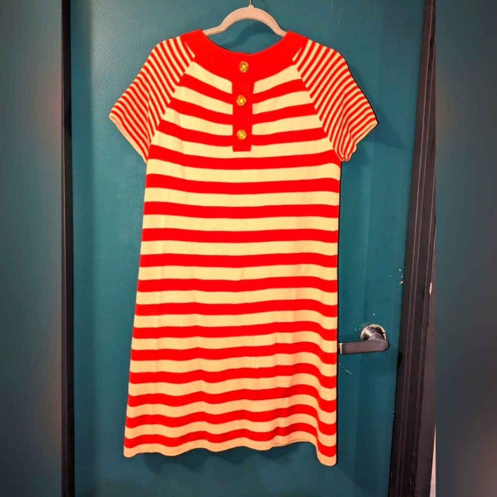 Kate Spade Selma Striped Twiggy Dress Cashmere Silk